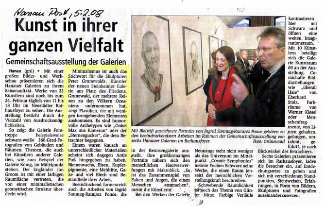 Artikel Presse Ausstellung Hanau